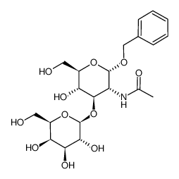 苄基2-乙酰氨基-2-脱氧-3-O-(β-D-吡喃半乳糖基)-α-D-吡喃葡萄糖苷结构式
