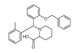 1-[(2-methylphenyl)-(2-phenylmethoxyphenyl)methyl]piperidine-2-carboxylic acid结构式