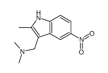 N,N-Dimethyl-1-(2-methyl-5-nitro-1H-indol-3-yl)methanamine Structure