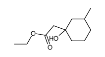 ethyl 3-methyl-1-hydroxycyclohexane-1-acetate结构式