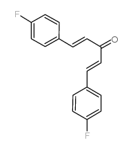 反,反-1,5-双(4-氟苯基)-1,4-戊二烯-3-酮结构式