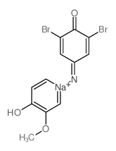 4-(3,5-dibromo-4-hydroxy-phenyl)imino-2-methoxy-cyclohexa-2,5-dien-1-one structure
