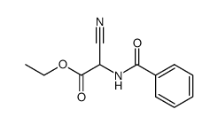 2-benzoylamino-2-cyanoacetic acid ethyl ester Structure