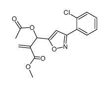 2-{acetoxy-[3-(2-chloro-phenyl)-isoxazol-5-yl]-methyl}acrylic acid methyl ester Structure