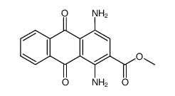 1,4-Diamino-9,10-dioxo-9,10-dihydroanthracen-2-carbonsaeuremethylester结构式