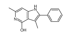 3,6-dimethyl-2-phenyl-1,5-dihydropyrrolo[3,2-c]pyridin-4-one结构式