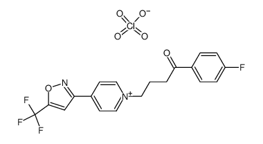 1-(3-p-fluorobenzoylpropyl)-4-[5-(trifluoromethyl)-3-isoxazolyl]pyridinium perchlorate Structure