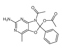2-acetoxy-3-acetyl-7-methyl-2-phenyl-2,3-dihydro-oxazolo[4,5-d]pyrimidin-5-ylamine Structure