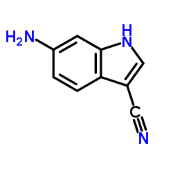 6-氨基-3-氰基吲哚结构式
