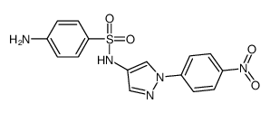 4-amino-N-[1-(4-nitrophenyl)pyrazol-4-yl]benzenesulfonamide结构式