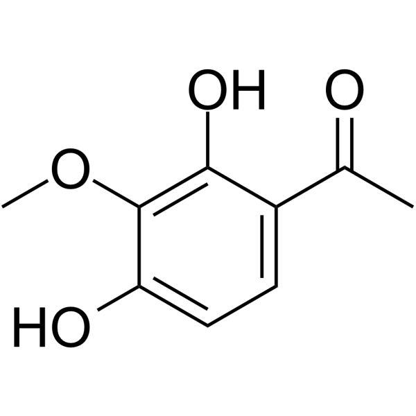 2,4-二羟基-3-甲氧基苯乙酮结构式
