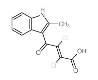 (E)-2,3-dichloro-4-(2-methyl-1H-indol-3-yl)-4-oxo-but-2-enoic acid Structure