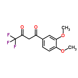 1-(3,4-二甲氧基苯基)-4,4,4-三氟-1,3-丁二酮结构式