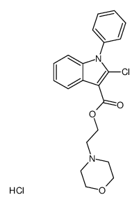 2-Chloro-1-phenyl-1H-indole-3-carboxylic acid 2-morpholin-4-yl-ethyl ester; hydrochloride Structure
