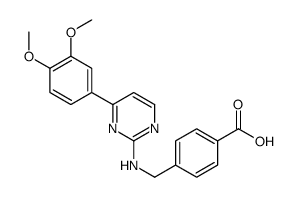 4-[[[4-(3,4-dimethoxyphenyl)pyrimidin-2-yl]amino]methyl]benzoic acid结构式