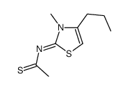 N-(3-methyl-4-propyl-1,3-thiazol-2-ylidene)ethanethioamide Structure