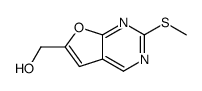 2-甲基硫代呋喃并[2,3-d]嘧啶-6-甲醇结构式