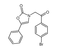 3-[2-(4-bromophenyl)-2-oxoethyl]-5-phenyl-1,3-oxazol-2-one结构式