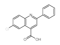 6-氯-2-苯基喹啉-4-甲酸结构式