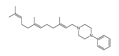 1-phenyl-4-[(2E,6E)-3,7,11-trimethyldodeca-2,6,10-trienyl]piperazine结构式