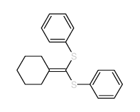 Benzene,1,1'-[(cyclohexylidenemethylene)bis(thio)]bis-结构式