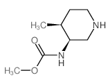 N-[(3S,4S)-4-甲基哌啶-3-基]氨基甲酸甲酯结构式