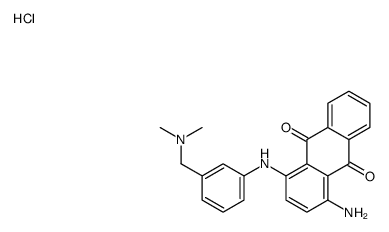 1-氨基-4-[[3-[(二甲基氨基)甲基]苯基]氨基]-9,10-蒽二酮单盐酸盐结构式