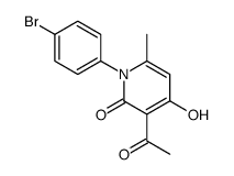 3-acetyl-1-(4-bromophenyl)-4-hydroxy-6-methylpyridin-2-one Structure