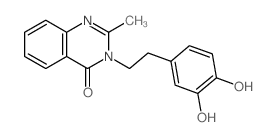 3-[2-(3,4-dihydroxyphenyl)ethyl]-2-methyl-quinazolin-4-one Structure