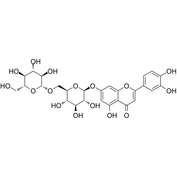 Luteolin-7-O-β-D-glucopyranoside结构式