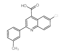 6-氯-2-(3-甲基苯基)喹啉-4-羧酸结构式