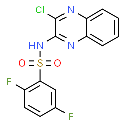 N-(3-氯喹喔啉-2-基)-2,5-二氟苯磺酰胺结构式