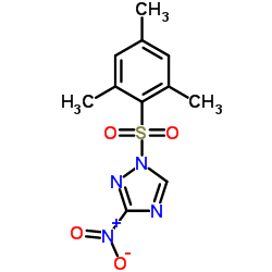 1-(均三甲苯基-2-砜基)-3-硝基-1,2,4-三唑结构式