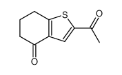 2-乙酰基-6,7-二氢苯并[b]噻吩-4-(5H)-酮结构式