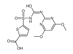 3-(4-甲氧基-6-甲基-1,3,5-三嗪-2-基氨基甲酰氨基酰基)噻吩-2-羧酸结构式