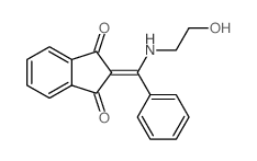 1H-Indene-1,3(2H)-dione, 2-[[(2-hydroxyethyl)amino]phenylmethylene]-结构式
