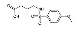 butanoic acid, 4-[[(4-methoxyphenyl)sulfonyl]amino]- Structure