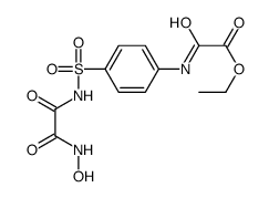 ((4-((((Hydroxyamino)oxoacetyl)amino)sulfonyl)phenyl)amino)oxoacetic a cid ethyl ester结构式