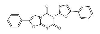 8-phenyl-3-(5-phenyl-1,3-oxazol-2-yl)-7-oxa-1,3,5-triazabicyclo[4.3.0]nona-5,8-diene-2,4-dione结构式