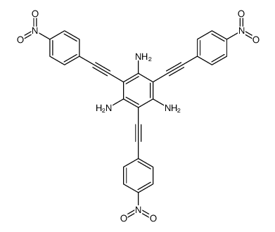 2,4,6-tris[2-(4-nitrophenyl)ethynyl]benzene-1,3,5-triamine结构式