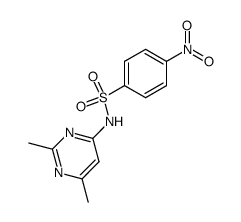 4-nitro-benzenesulfonic acid-(2,6-dimethyl-pyrimidin-4-ylamide)结构式
