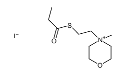 S-[2-(4-methylmorpholin-4-ium-4-yl)ethyl] propanethioate,iodide Structure