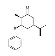 (2S,3R,5S)-5-isopropenyl-2-methyl-3-phenylsulfanylcyclohexanone Structure
