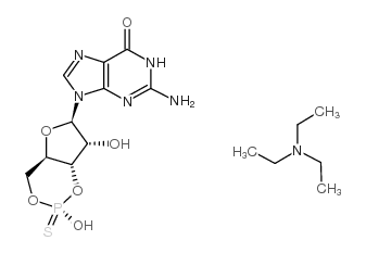 鸟苷-3',5'-环一硫代磷酸酯,Sp-异构体钠盐结构式