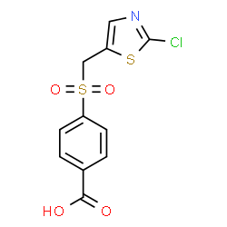 4-([(2-CHLORO-1,3-THIAZOL-5-YL)METHYL]SULFONYL)BENZENECARBOXYLIC ACID structure
