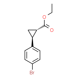 45 2-(4-溴苯基)环丙烷-1-羧酸乙酯结构式