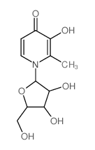 1-[3,4-dihydroxy-5-(hydroxymethyl)oxolan-2-yl]-3-hydroxy-2-methyl-pyridin-4-one结构式