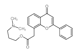 3-dimethylaminopropyl 2-(4-oxo-2-phenyl-chromen-8-yl)acetate结构式