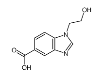 1-(2-hydroxyethyl)-1H-benzimidazole-5-carboxylic acid(SALTDATA: FREE) Structure