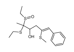 2-(ethylsulfinyl)-2-(ethylthio)-5-(methylthio)-6-phenylhex-5-en-3-ol Structure